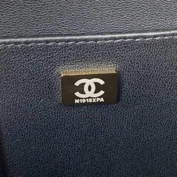 Chanel AS3345 Vanity Case Calfskin & Gold Tone Metal Black