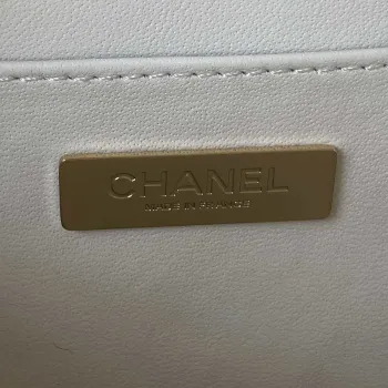Chanel AS3344 Small Vanity Case Calfskin & Gold Tone Metal White