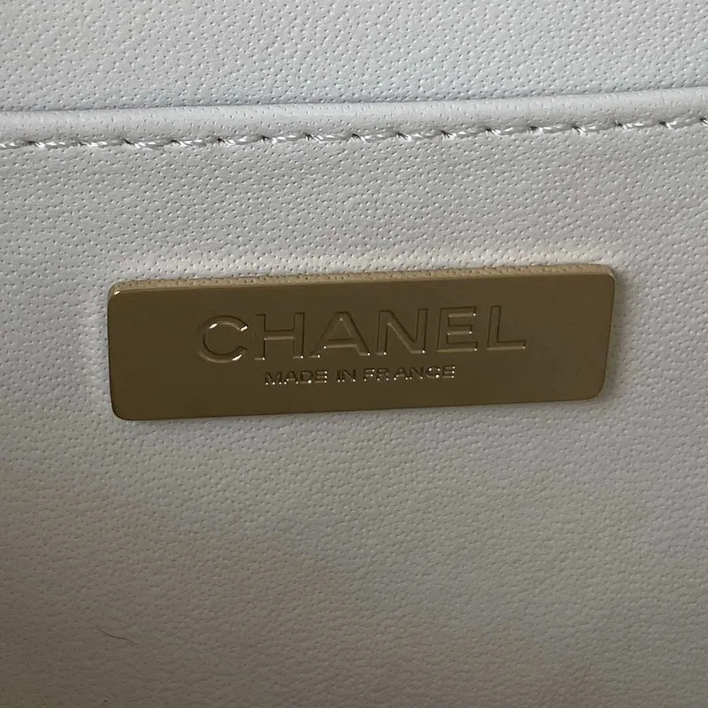 Chanel AS3344 Small Vanity Case Calfskin & Gold Tone Metal White
