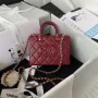 Chanel AS3344 Small Vanity Case Calfskin & Gold Tone Metal Wine Red