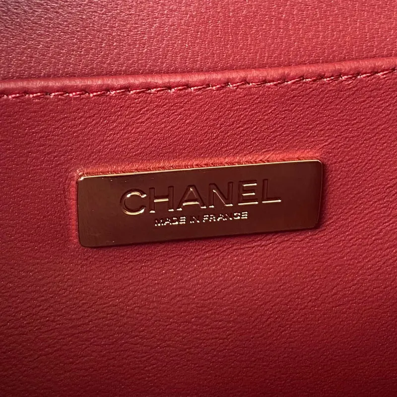 Chanel AS3344 Small Vanity Case Calfskin & Gold Tone Metal Wine Red