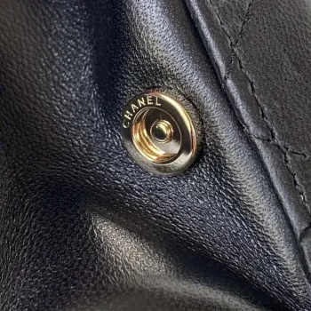 Chanel AS3344 Small Vanity Case Calfskin & Gold Tone Metal Black