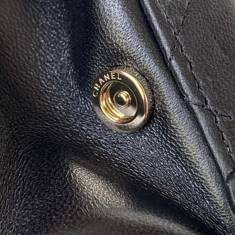 Chanel AS3344 Small Vanity Case Calfskin & Gold Tone Metal Black