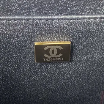 Chanel AS3344 Small Vanity Case Calfskin & Gold Tone Metal Black