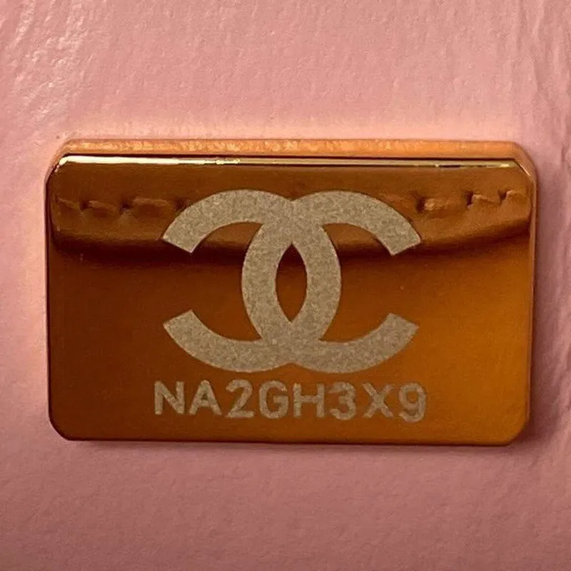 Chanel CC AS2681 Flap Bag With top Handle Calfskin Pink