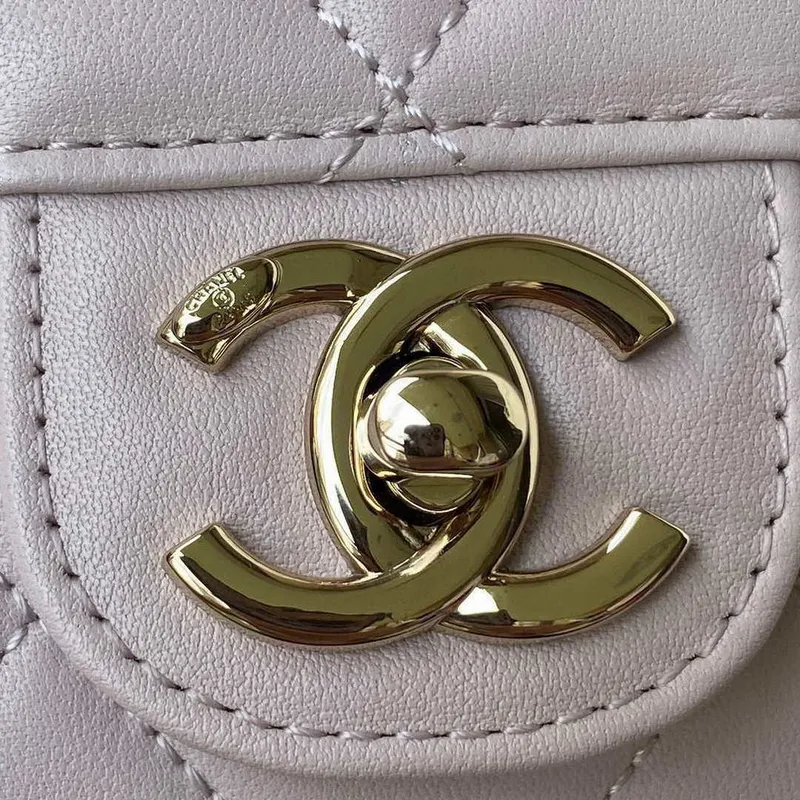 Chanel Small Flap Bag With top Handle Calfskin CC AS2680 Light Pink