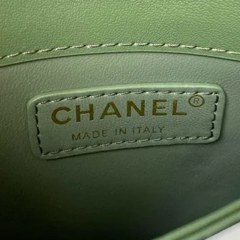 Chanel Small Flap Bag With top Handle Calfskin CC AS2680 Green