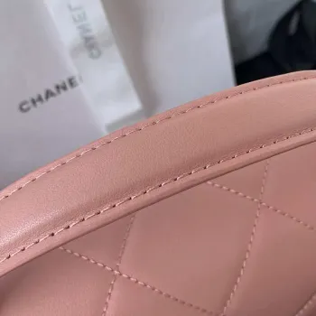 Chanel Small Flap Bag With top Handle Calfskin CC AS2680 Pink