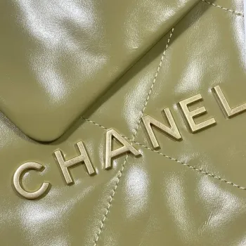Chanel 22 Handbag Shiny Calfskin AS3261 Light Green