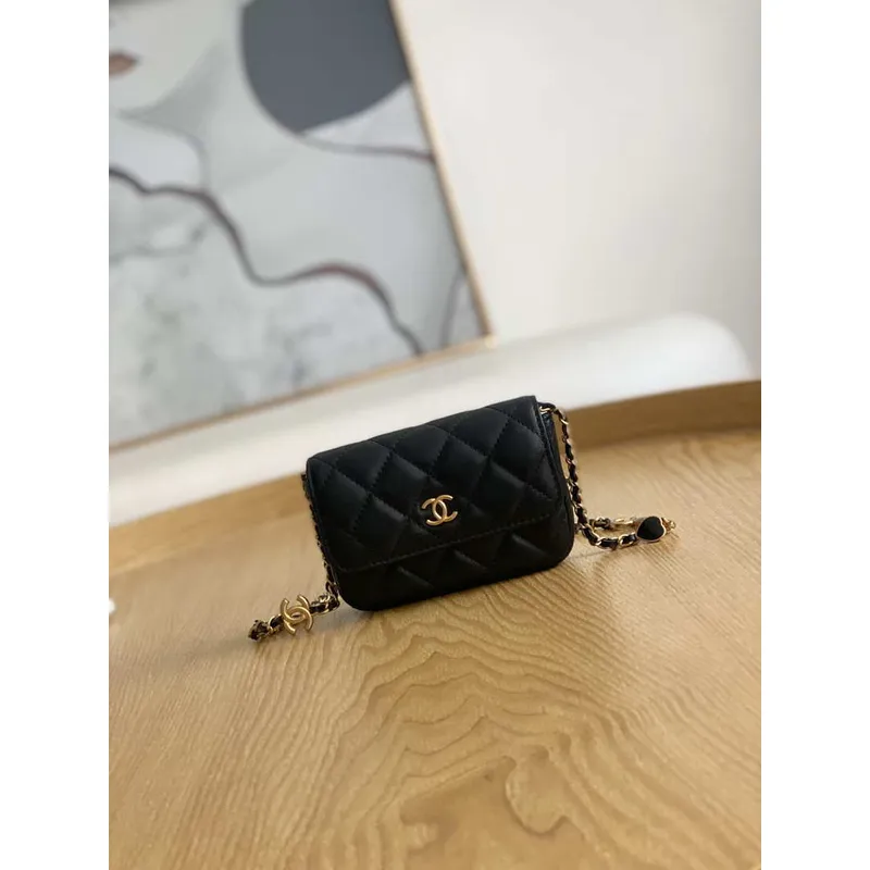 Chanel AP3036 Clutch With Chain lambskin Black