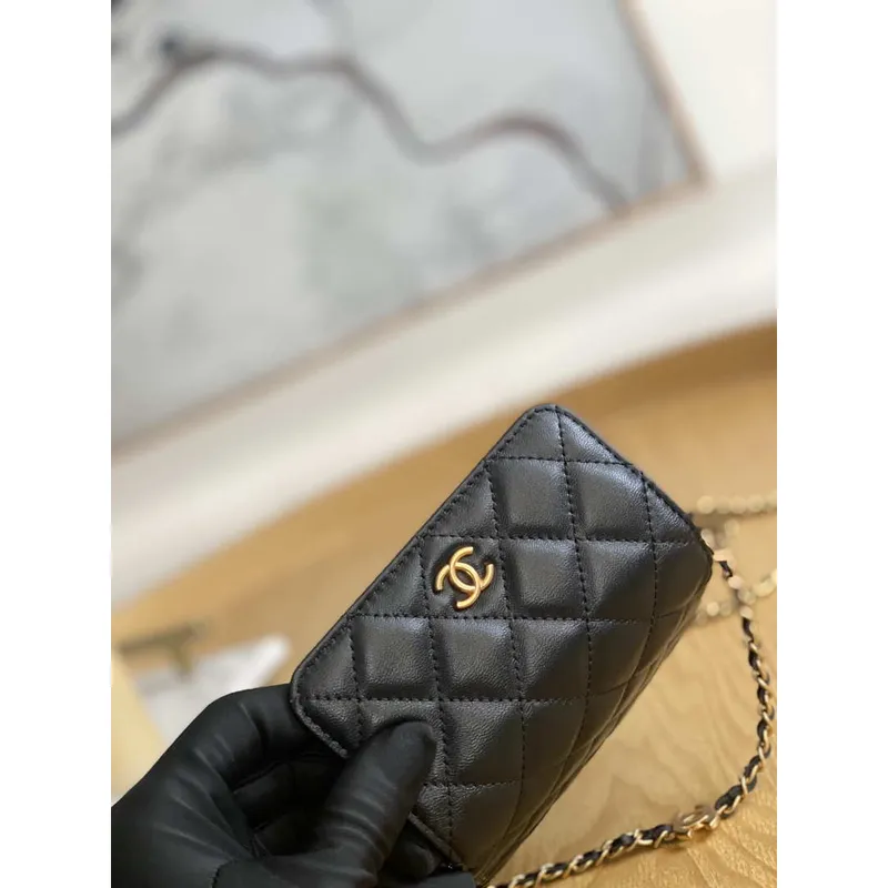 Chanel AP3036 Clutch With Chain lambskin Black