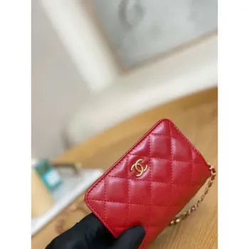 Chanel AP3036 Clutch With Chain lambskin Red
