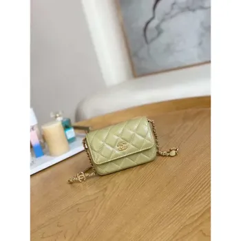 Chanel AP3036 Clutch With Chain lambskin Green