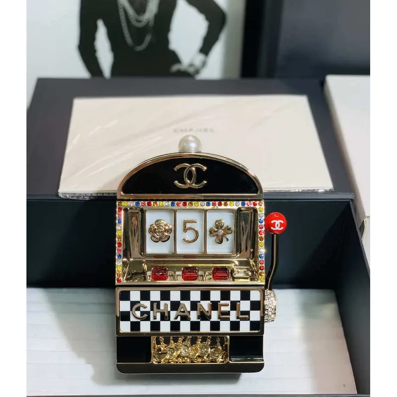 Chanel AS3586 2023SS Walk on Embroidery Slot Shoulder Bag black