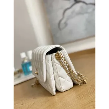 Chanel AS3378 MINI Flap Bag Lambskin White