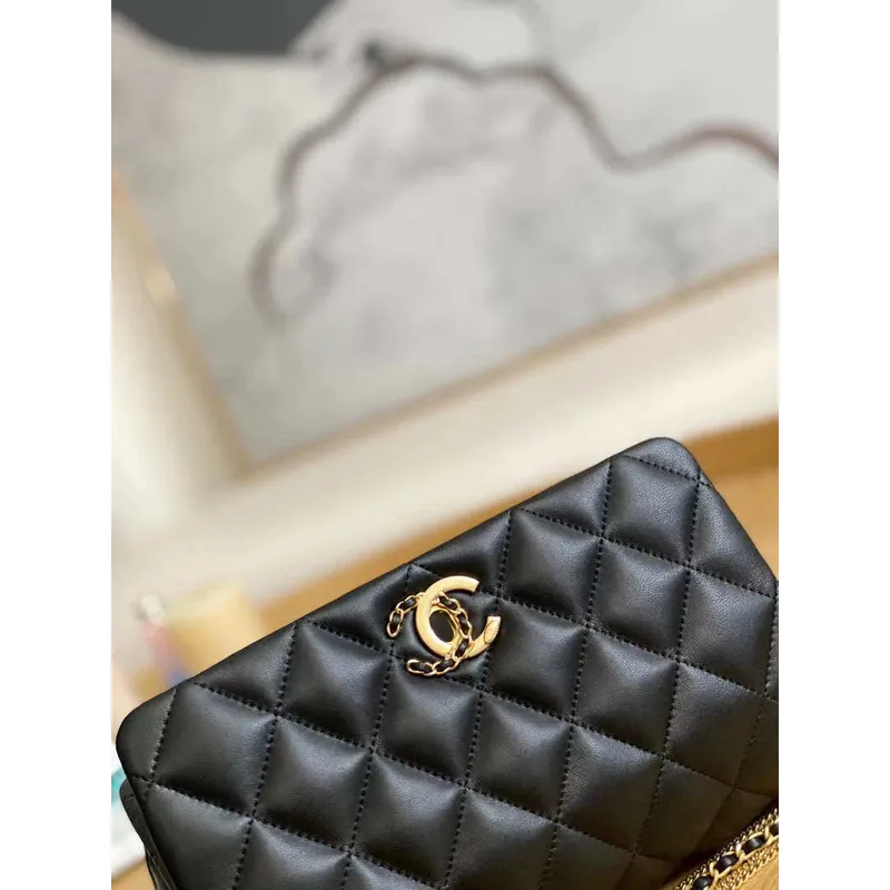 Chanel AS3378 MINI Flap Bag Lambskin Black