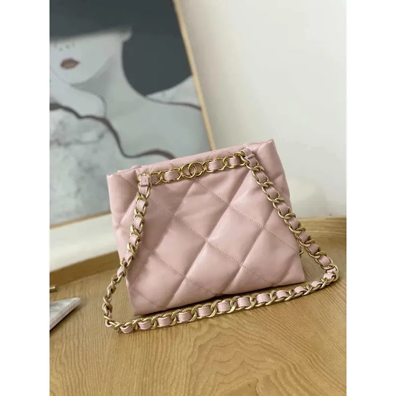 Chanel AS3502 Small TOTE Lambskin Pink