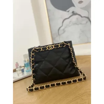 Chanel AS3502 Small TOTE Lambskin Black
