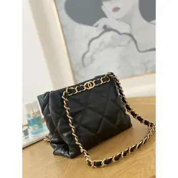 Chanel AS3502 Small TOTE Lambskin Black
