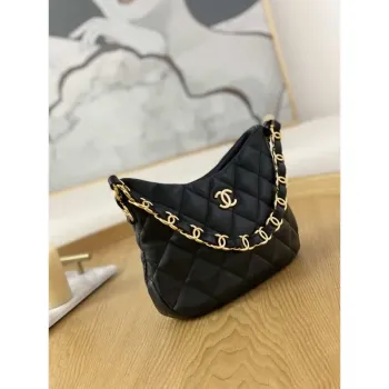 Chanel AS3562 Hobo Handbag Lambskin Black