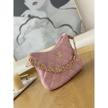 Chanel AS3562 Hobo Handbag Lambskin Pink