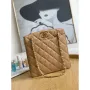 Chanel Vintage A98 Large Shopping Bag Calfskin Tan