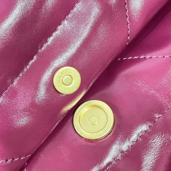 Chanel 22 Large Handbag Shiny Calfskin AS3262 Rose Red