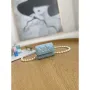 Chanel A81181 22 Spring/Summer Pearl chain belt bag Blue