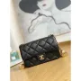 Chanel AS3457 Mini Flap Bag Lambskin & Gold Tone Metal Black