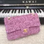 Chanel A01112 Flap Handbag Classic Bag Tweed Pink