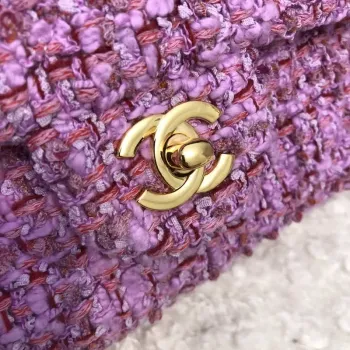 Chanel A01112 Flap Handbag Classic Bag Tweed Pink