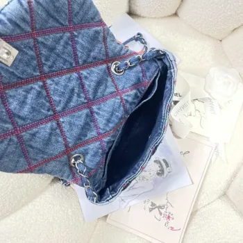 Chanel AS3188 22A Beach Denim saddle bag Denim blue