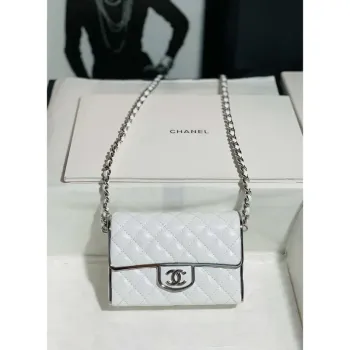 Chanel AS3308 Small Evening Bag 22A Limited Edition White Lambskin