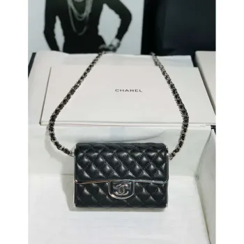 Chanel AS3308 22A Small Evening Bag Limited Edition Black Lambskin
