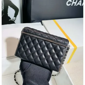 Chanel AS3308 22A Small Evening Bag Limited Edition Black Lambskin