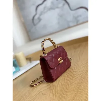 Chanel AP2944 Clutch with Chain Lambskin Wine Red