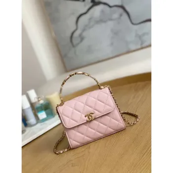 Chanel AP2944 Clutch with Chain Lambskin Light Pink