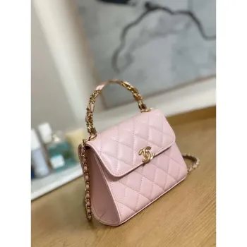 Chanel AP2944 Clutch with Chain Lambskin Light Pink