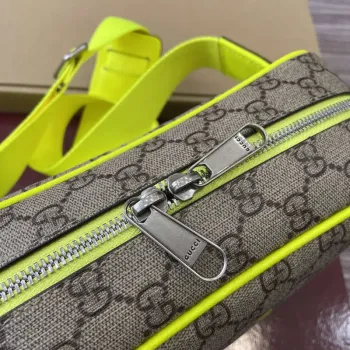 Gucci 839380 Medium Crossbody Bag With Print Acid green