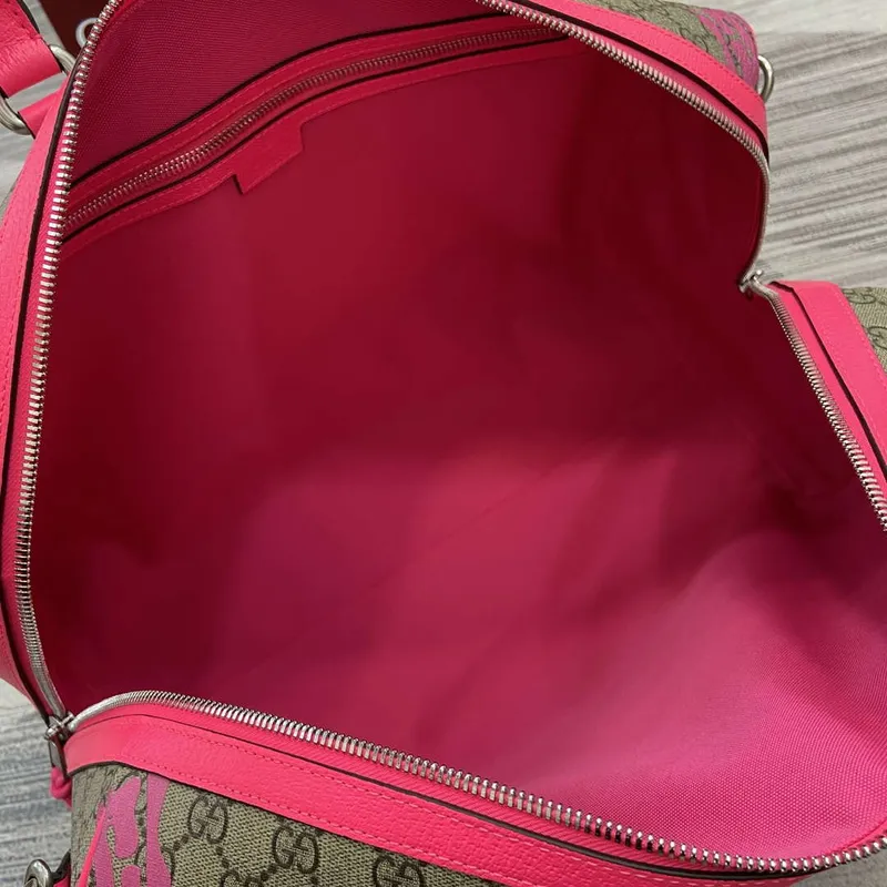 Gucci 834962 Medium Duffle Bag With Print Bright pink