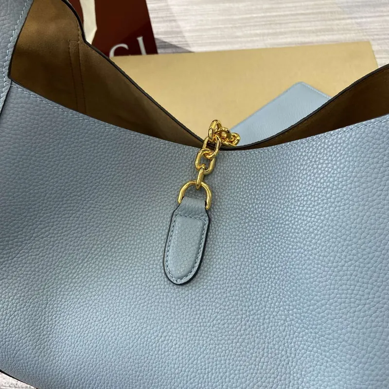 Gucci 837466 Gucci Softbit Maxi Shoulder Bag Gray blue