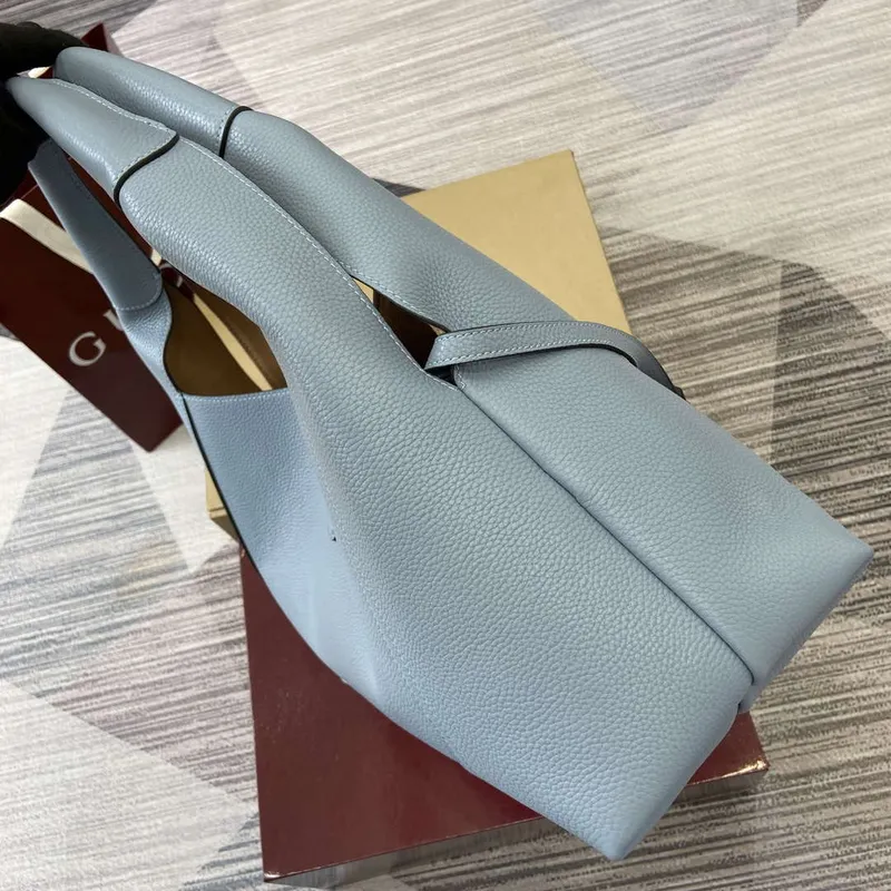 Gucci 837466 Gucci Softbit Maxi Shoulder Bag Gray blue