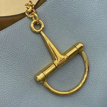 Gucci 837466 Gucci Softbit Maxi Shoulder Bag Gray blue