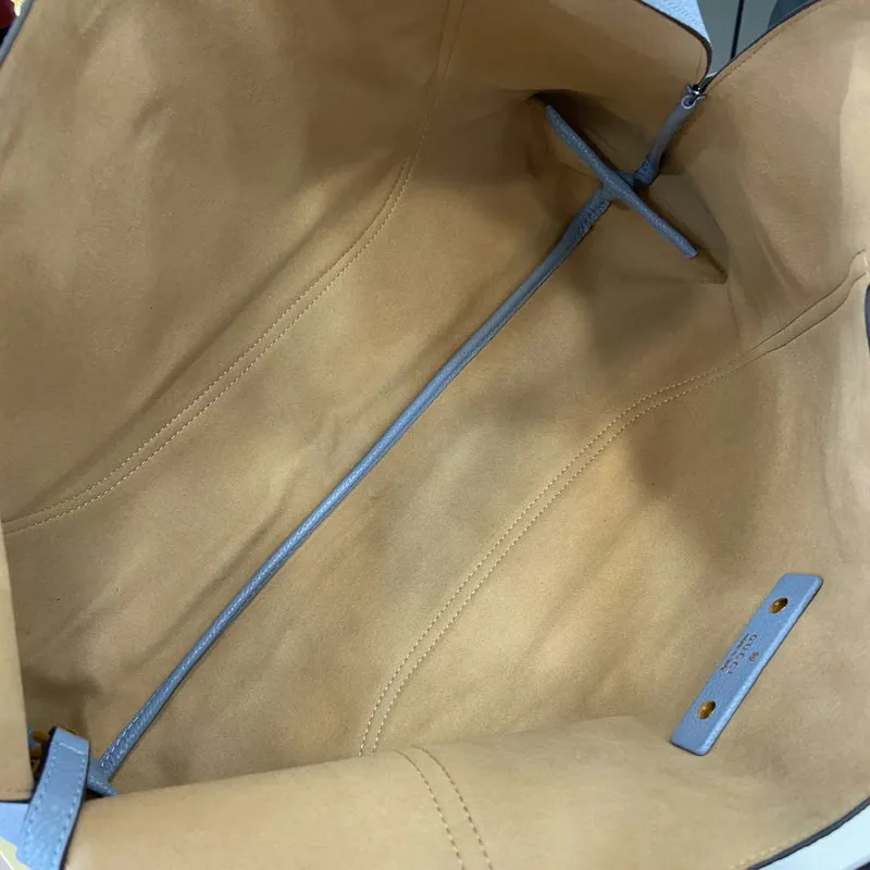 Gucci 837466 Gucci Softbit Maxi Shoulder Bag Gray blue