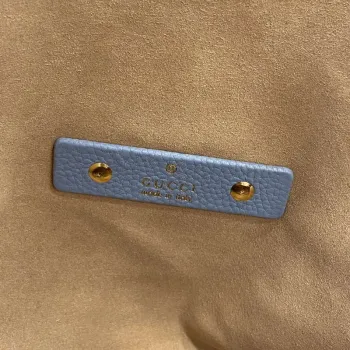 Gucci 837466 Gucci Softbit Maxi Shoulder Bag Gray blue