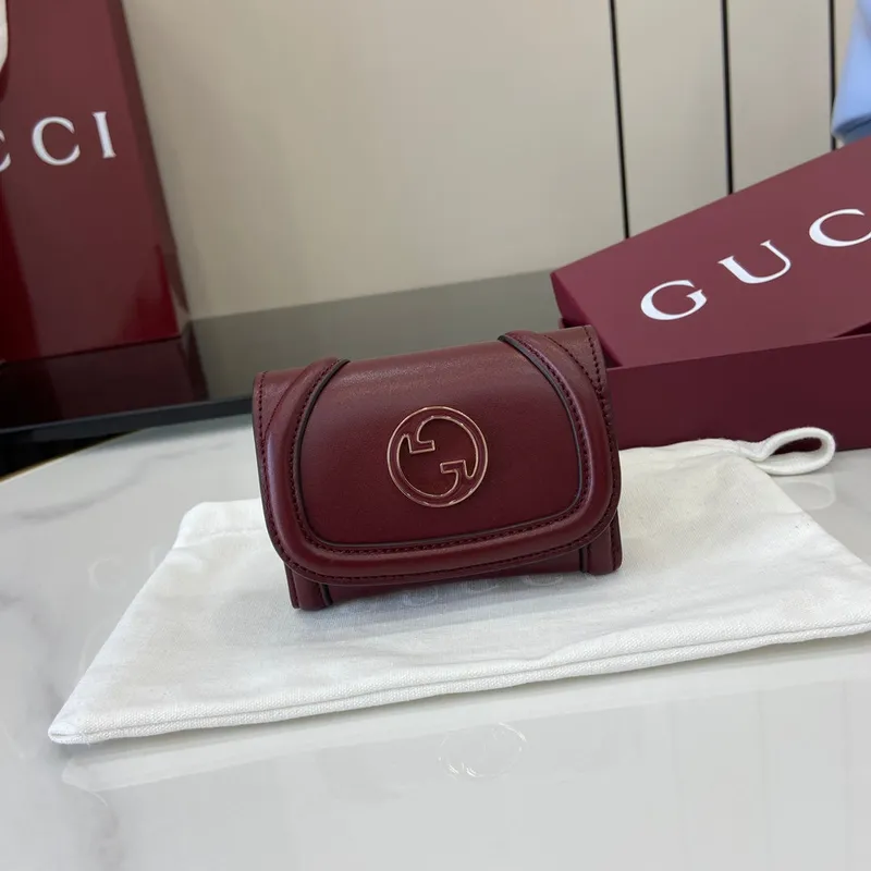 Gucci 818795 Gucci Blondie card case Wine Red