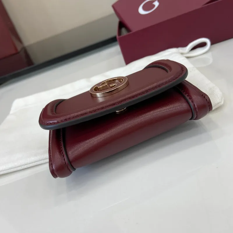 Gucci 818795 Gucci Blondie card case Wine Red