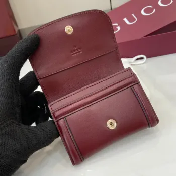 Gucci 818795 Gucci Blondie card case Wine Red