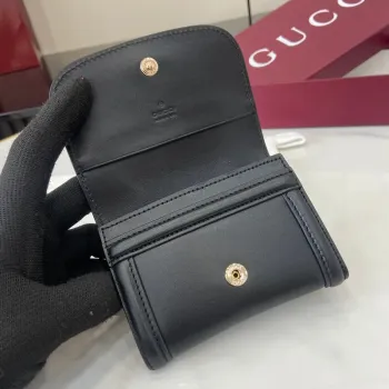 Gucci 818795 Gucci Blondie card case Black