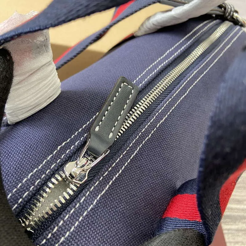 Gucci 816865 Small Printed Canvas Duffle Bag Dark blue